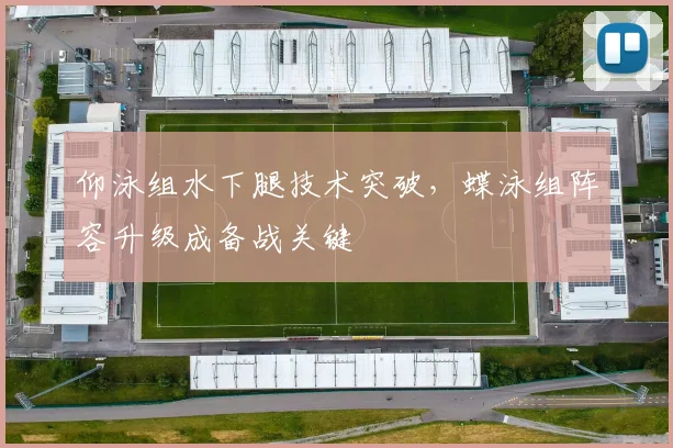 仰泳组水下腿技术突破，蝶泳组阵容升级成备战关键